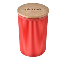 slika crvene plastične kutije sa drvenim poklopcem Plazma