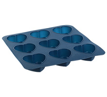 mys600-Silikon kalup za mafine srce 9/1 tr